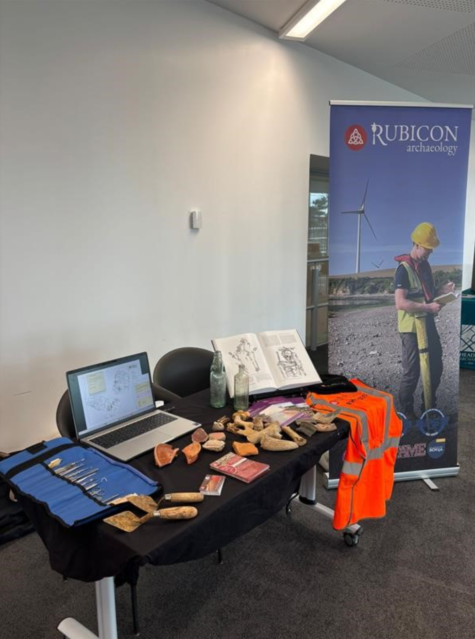 Rubicon Archaeology's setup at Cardiff University's Spring Career Fair