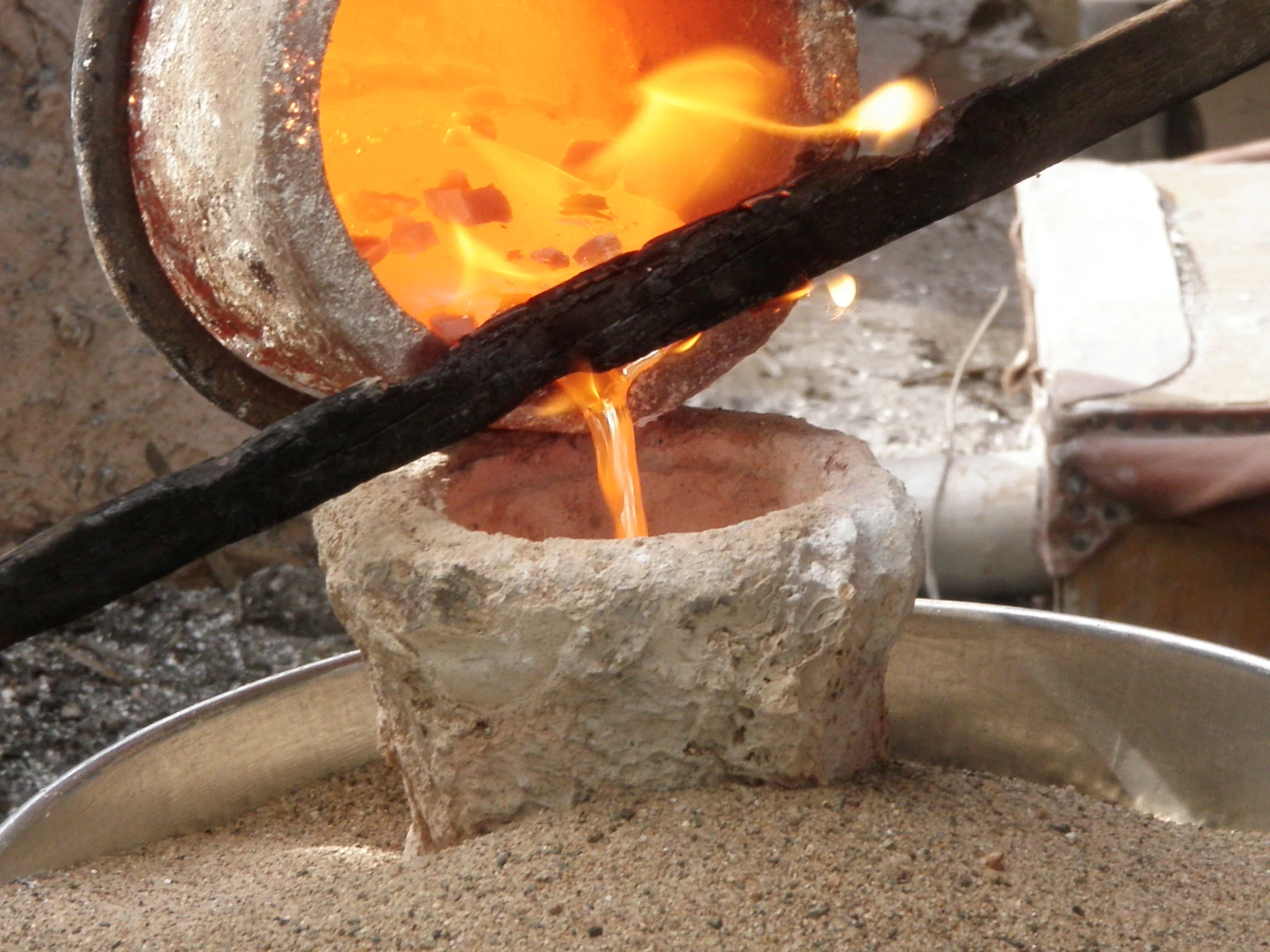 Pouring the Molten Metal into the Mould
