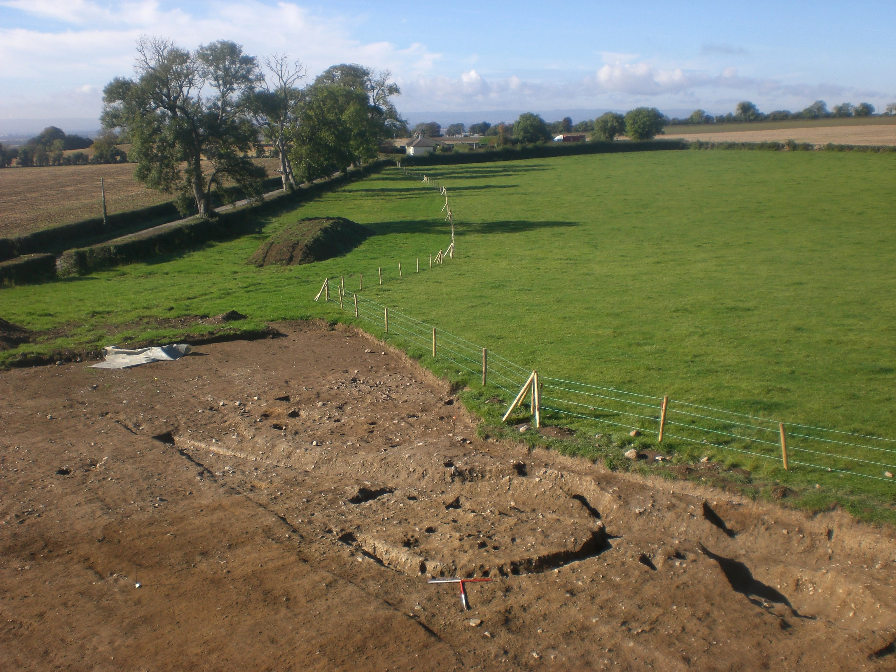 The Bronze Age ring-ditch under excavation