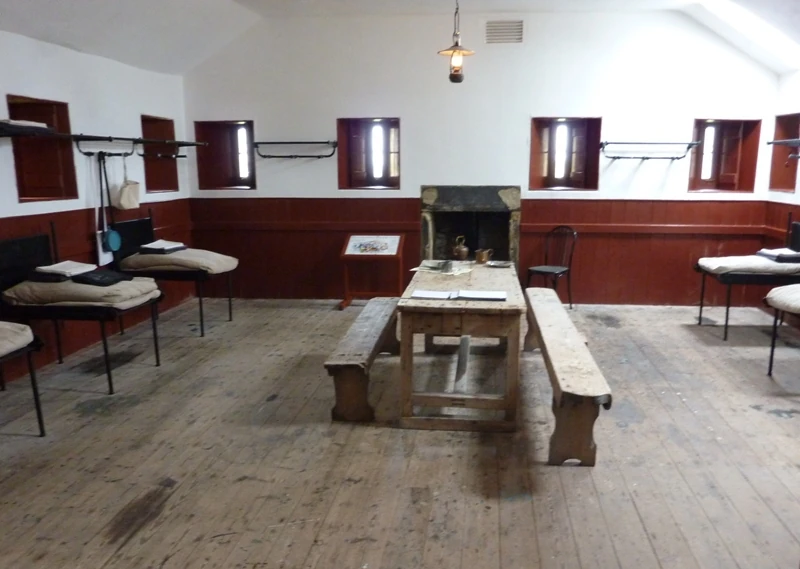 The reconstructed Barracks interior