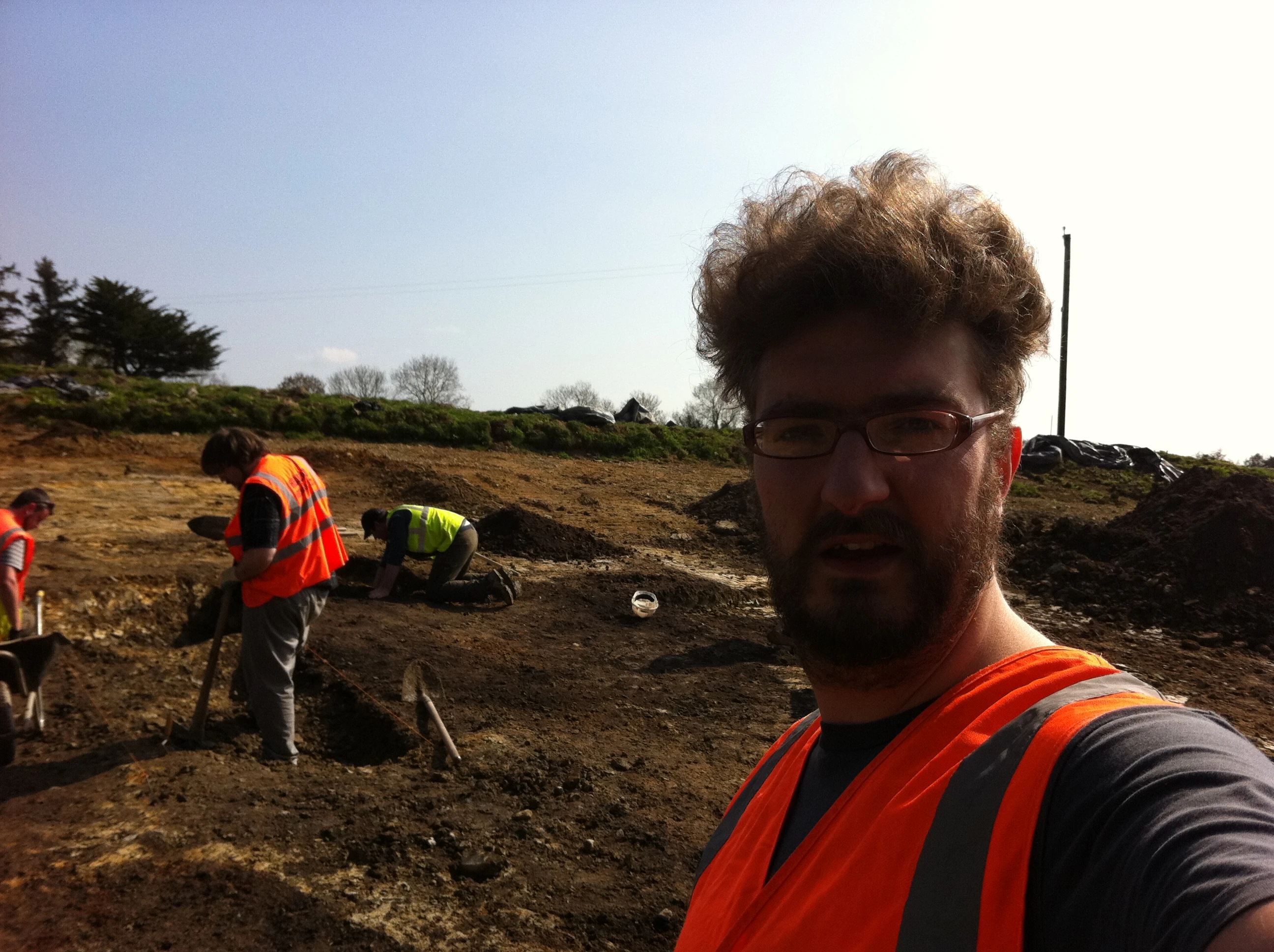 The still jovial Graphics Manager before his spirits were crushed by barrowload number 6