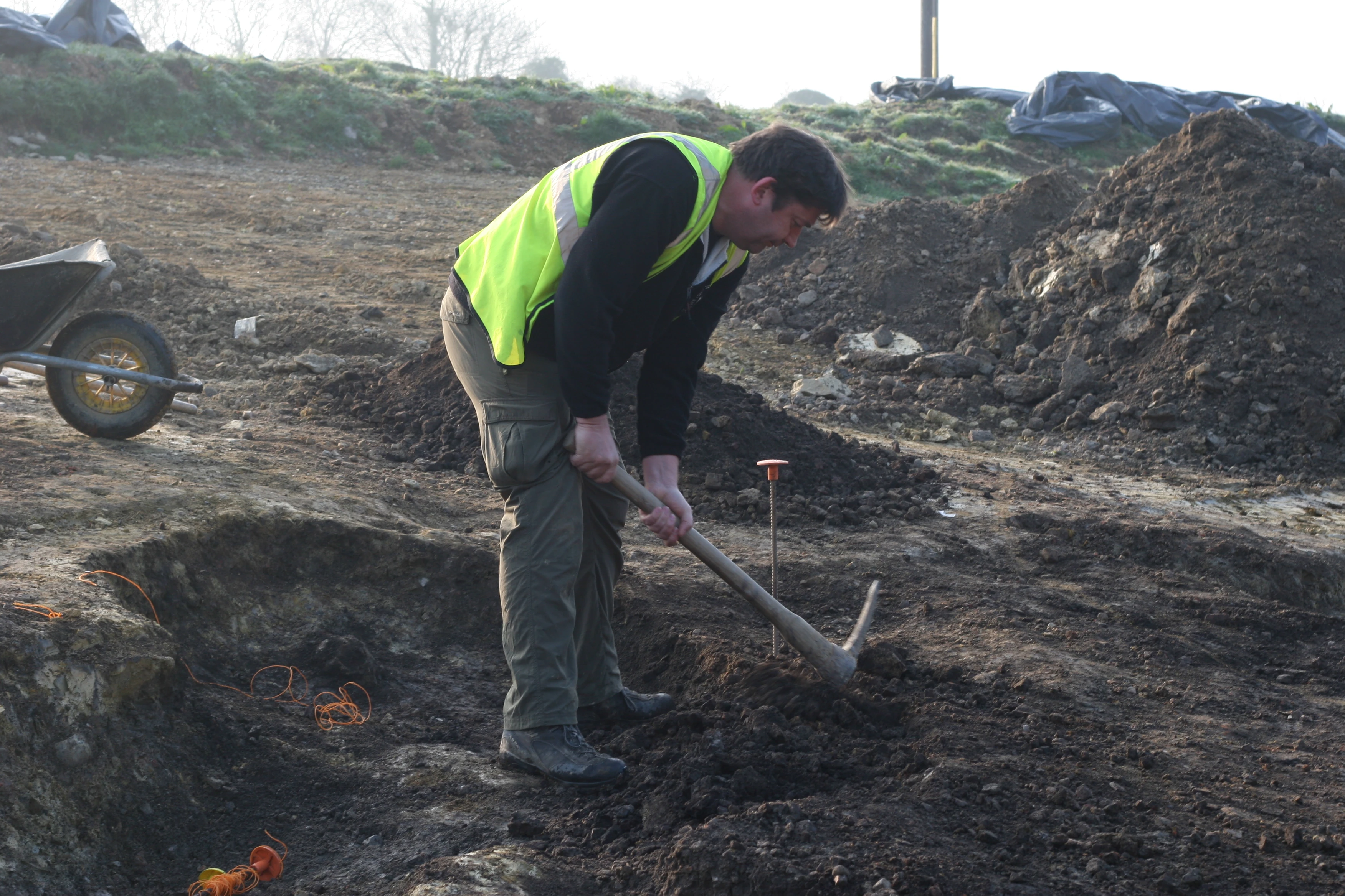 The Managing Director at the mattock face