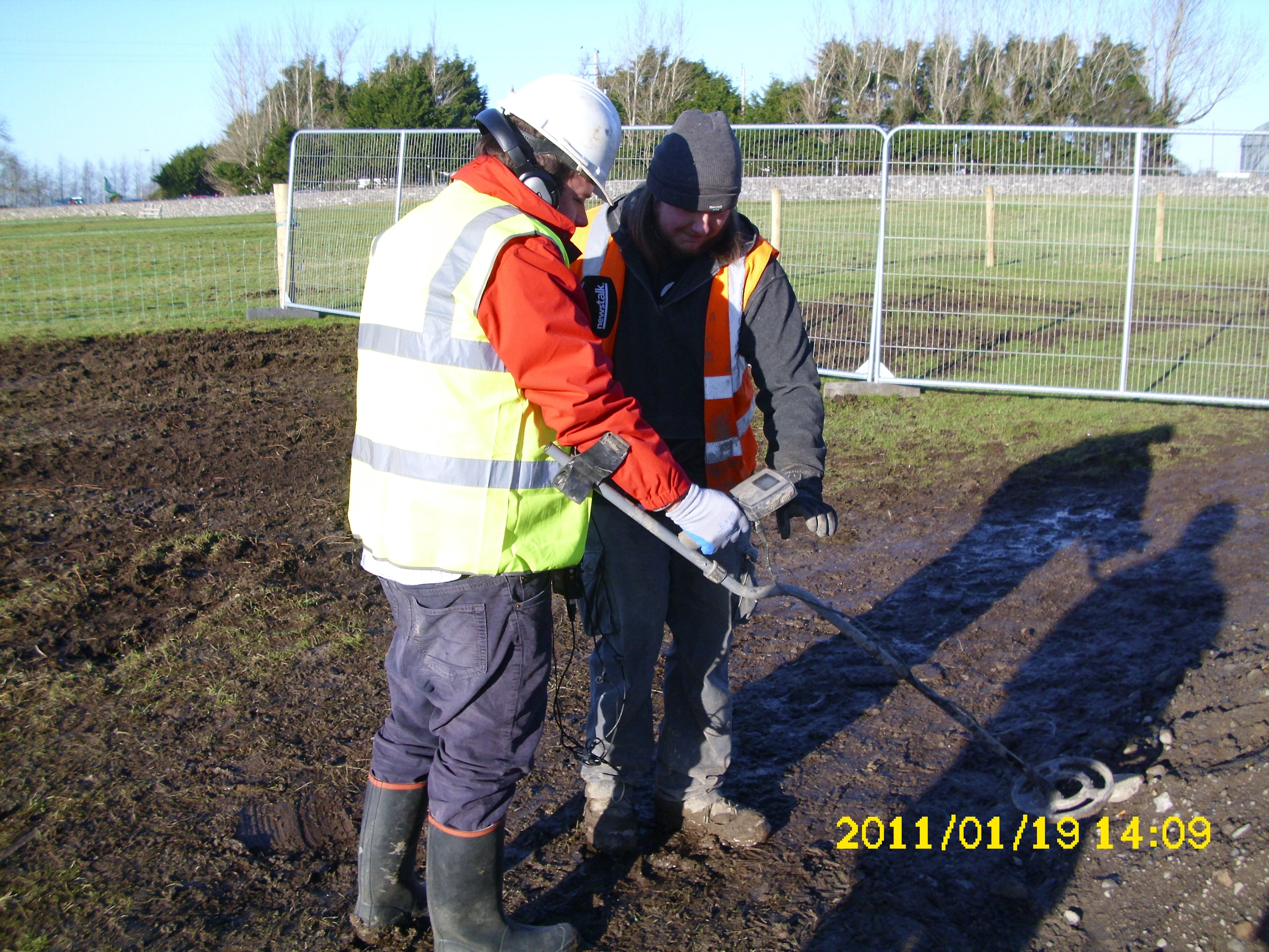 Henry McKean tries out some licensed metal detection