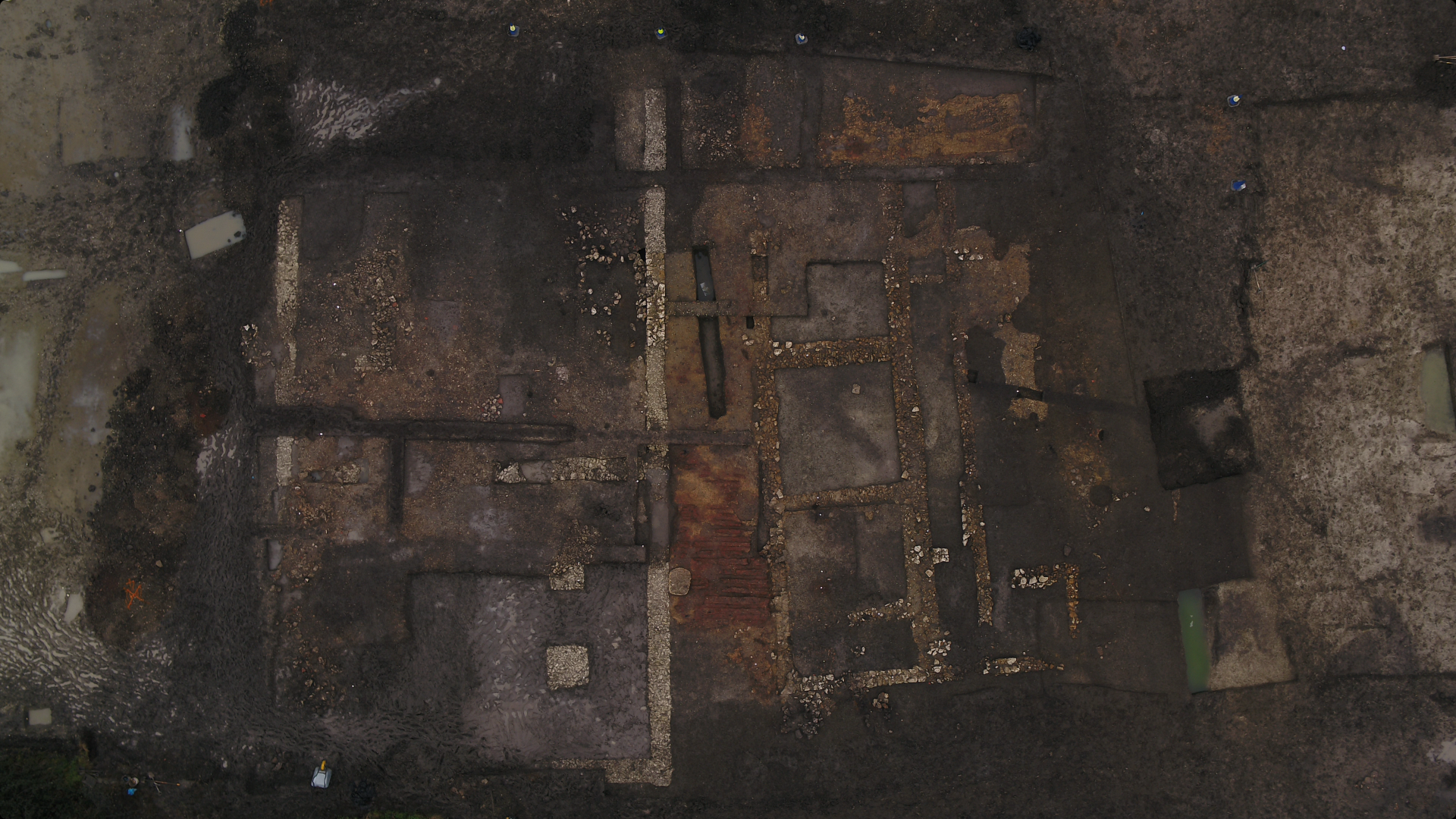Aerial view of the Brookside Meadows excavation
