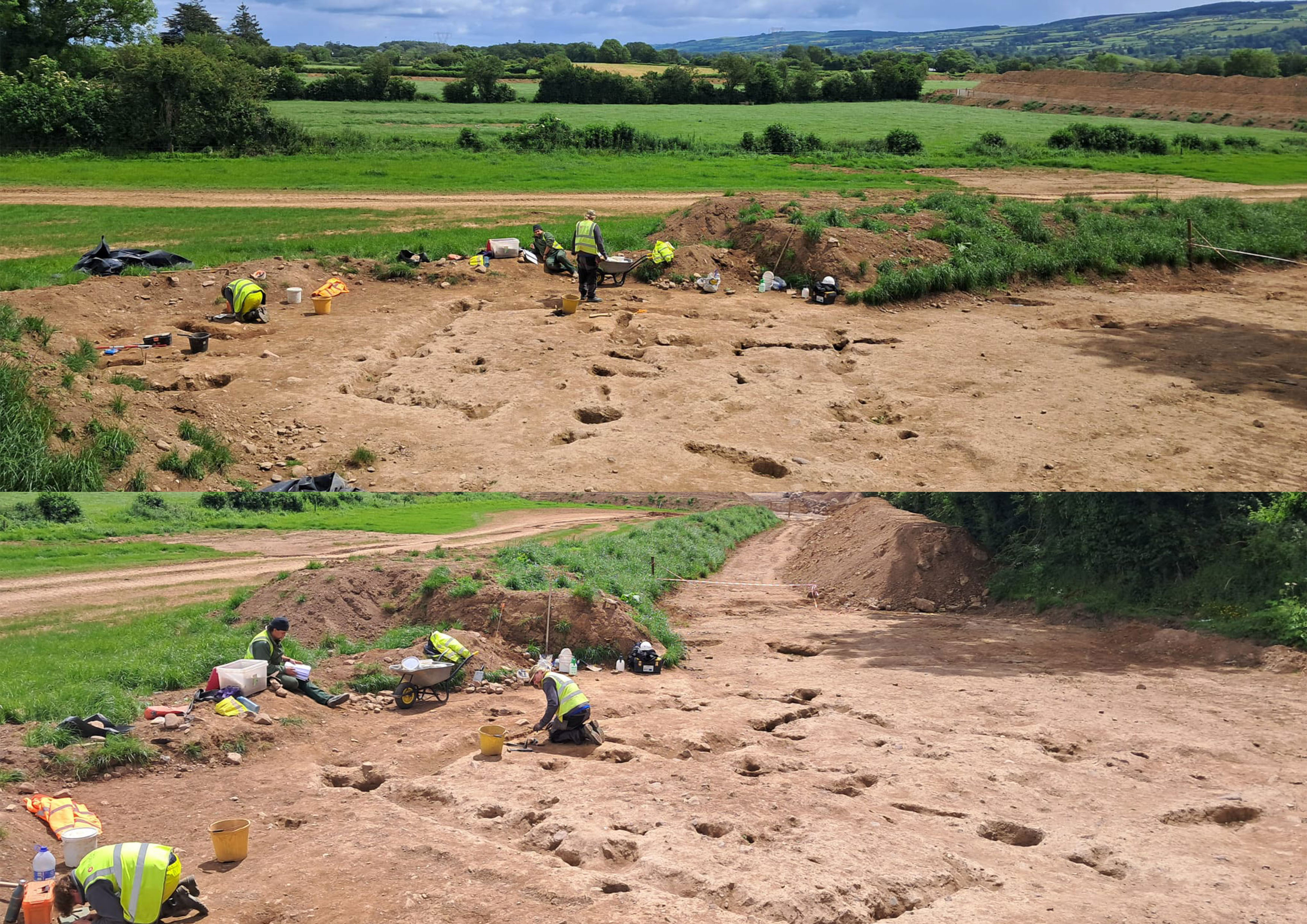 Rubicon archaeologists excavating a Neolithic house at Cappagh