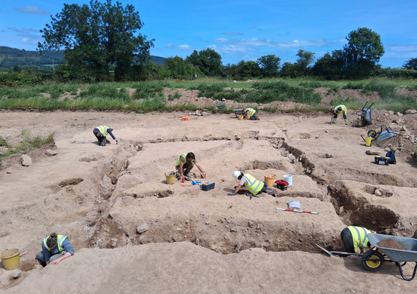 The excavation crew uncovering the second Neolithic house at Cappagh