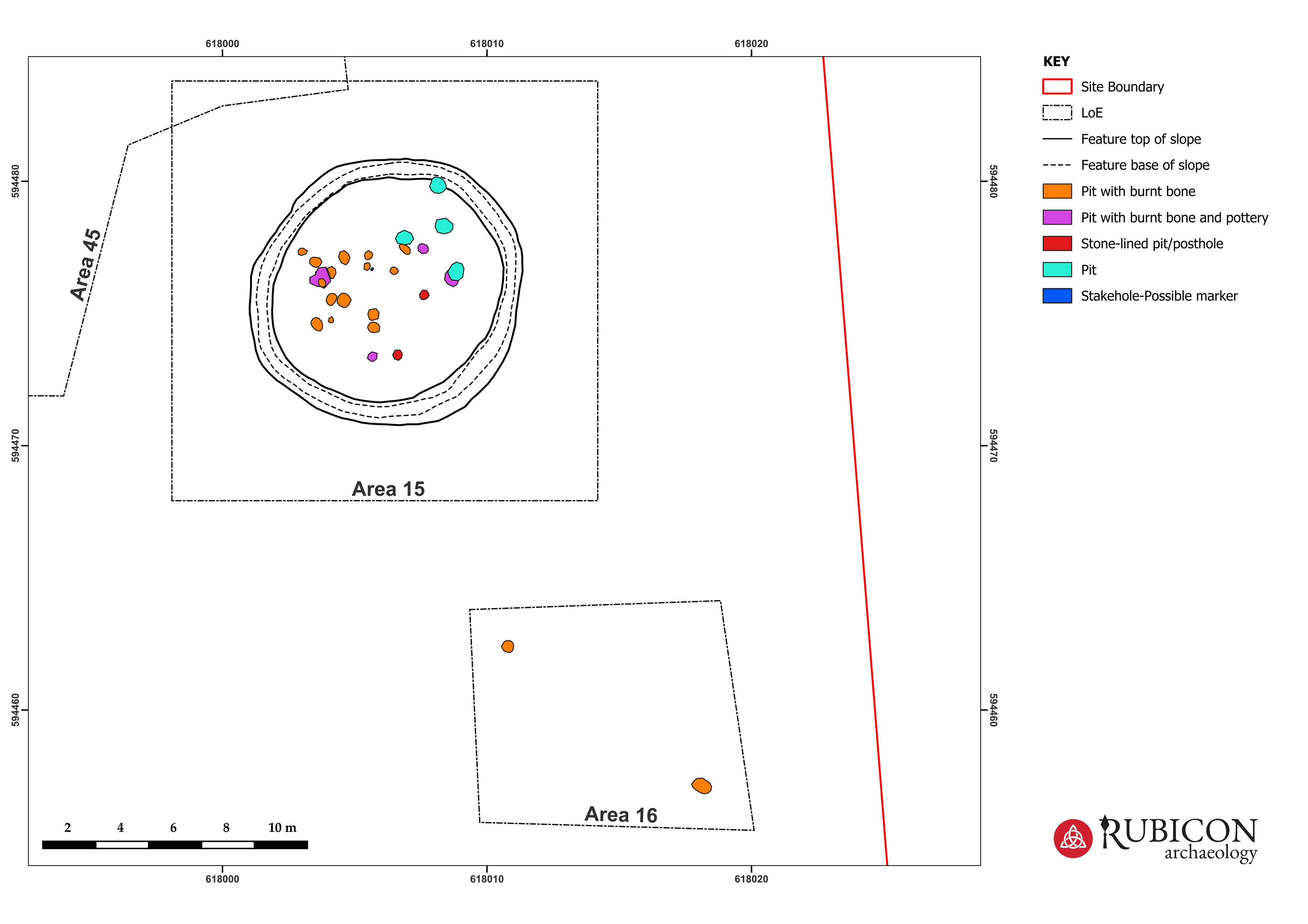 Digital archaeological plan of the cremation cemetery and ring-ditch at Cappagh
