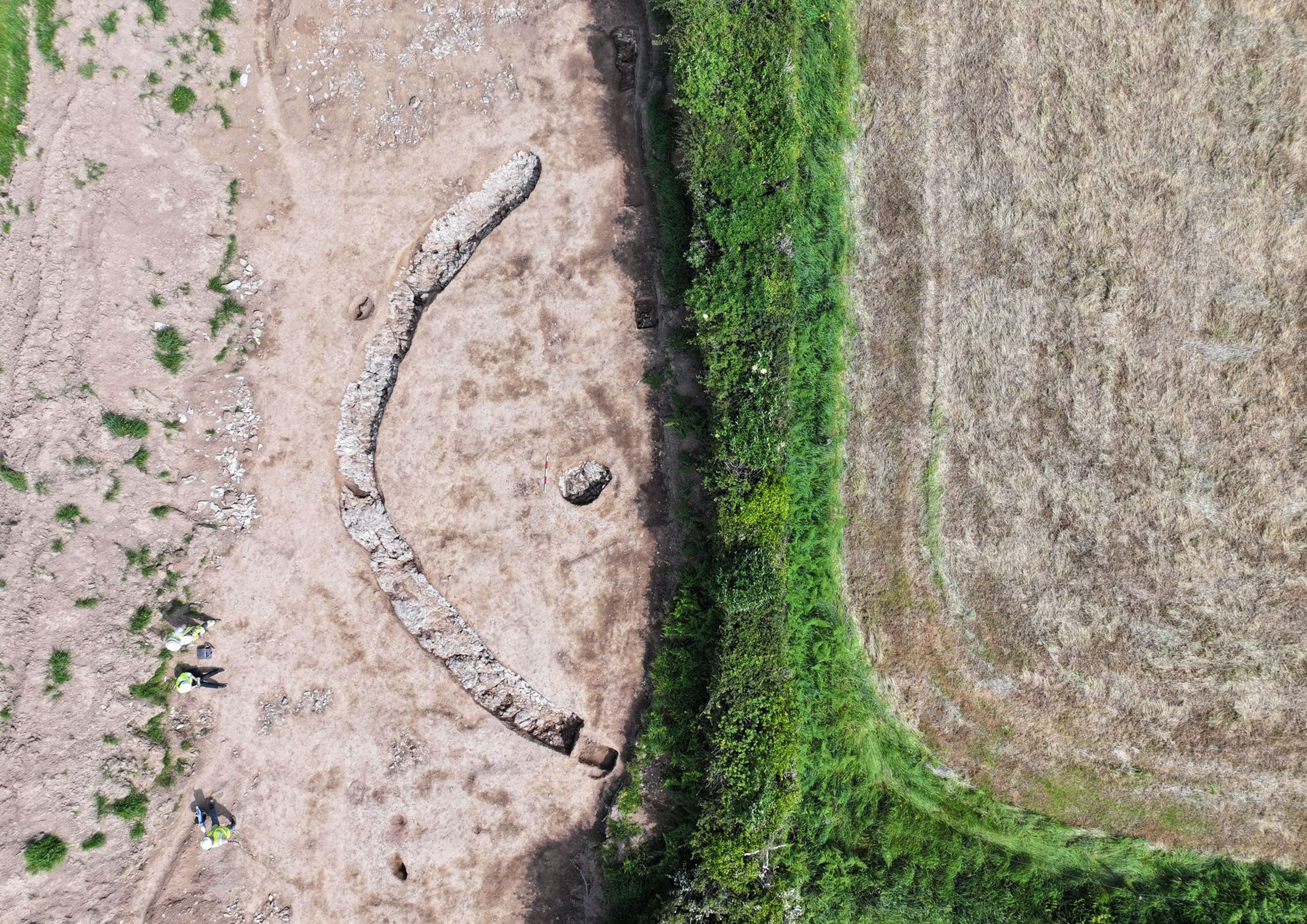 Drone view of the second ring-ditch at Cappagh